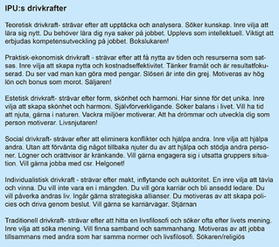IPU drivkraft